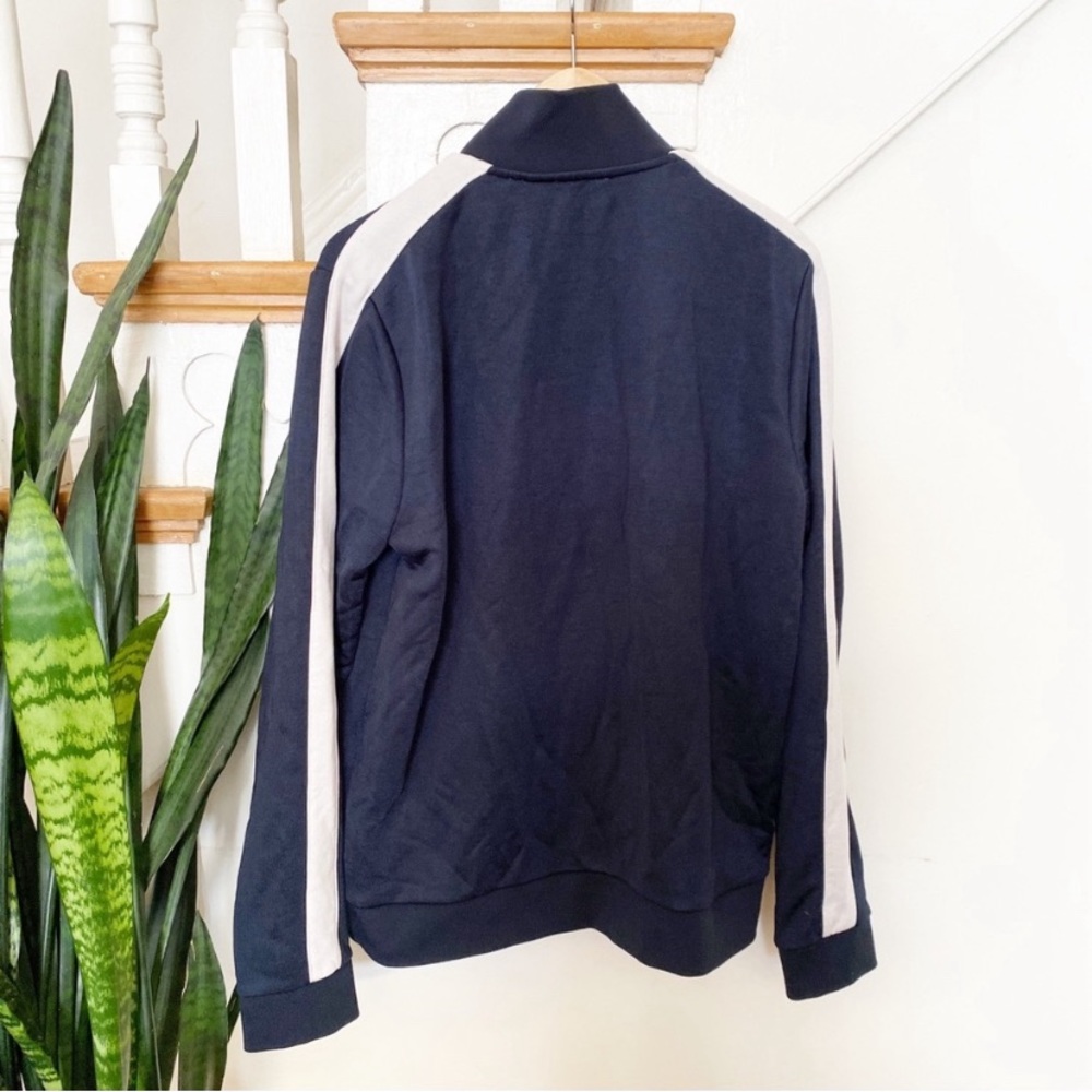 vince. navy blue zip up sweatshirt pockets sz L - Picture 5 of 5
